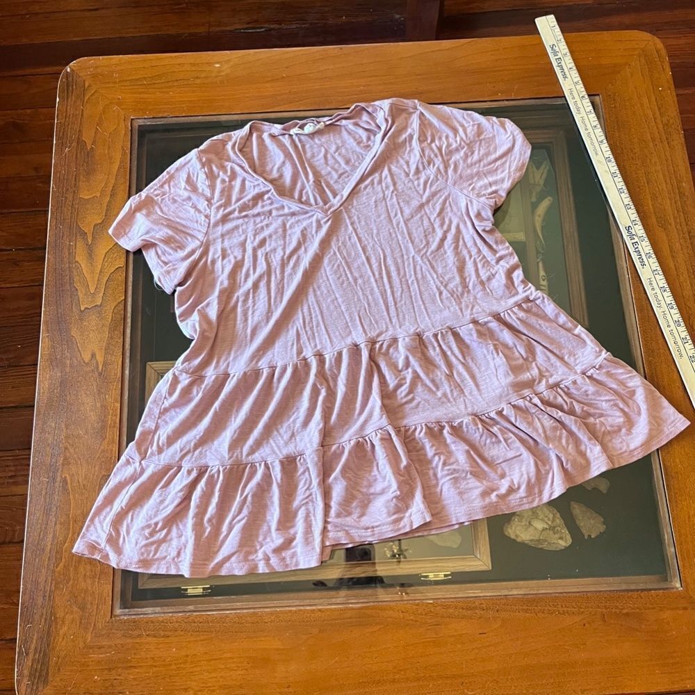 Indigo Thread Co. Pink Layered Top Large - Picture 2 of 10